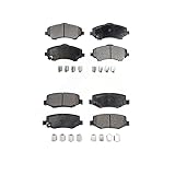 Front Rear Semi-Metallic Brake Pads Kit For Jeep