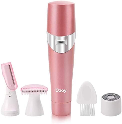 Yozo Specially Designed Expert Electric 4 in 1 Attachments Trimmer for Women for Bikini, Eyebrow, Nose, Underarm,Leg, Face Hairs - Waterproof (Epilator2)