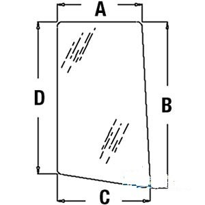 New RH Cab Glass Window Made To Fit John Deere 6100 6120 6200 6300 6320 6410 +