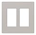 Lutron Claro 2 Gang Decorator/Rocker Wallplate, Satin, Taupe (1-Pack) | SC-2-TP