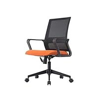 Sdywsllye Chaise Gamers Drafting Chair Executive Chair Office Chair Ergonomic Rolling Stool Height Adjustable Swivel ， Reception Desk Chair, Tall Office Chair (Color : Orange)