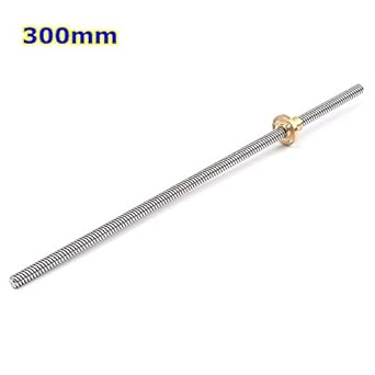 Amazon Com 3d Printer 8mm T8x2 Stainless Steel Lead Screw Threaded Rod T8 Trapezoidal 150 200 250 300 400 500mm For 3d Printer Kit Parts Accessories Size 150mm Industrial Scientific