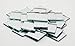 1 inch Small Glass Square Craft Mirrors Bulk 100 Pieces Mosaic Tiles