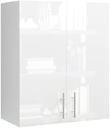 JD Greta 600mm Kitchen Wall Cabinet - White Gloss Modern Storage Unit