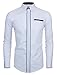 TAM WARE Men's Premium Casual Inner Contrast Slim-Fit Long-Sleeve Button Down Dress Shirt TWNMS310-1-CMS03-WHITE-US L