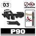 P90 with Removable Clip - Custom Minifigure Piece