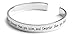 Inspirational Silver Cuff Bracelet – Stamped “You Are Braver & Stronger Than You Think” Jewelry for Women, Teens, Girls – Motivational Quotes Mantra Band Bracelets – Perfect Gift