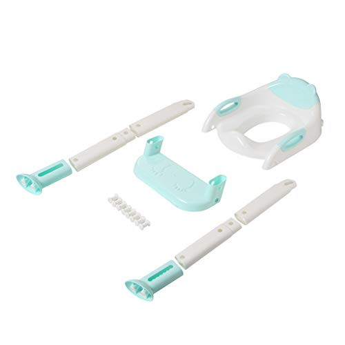 Binmer (TM) Baby Child Girls Boys Potty Toilet Trainer Seat Step Stool Ladder Adjustable Training Chair Auxiliary Toilet Seat (Blue)