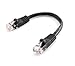 CablesOnline 10-Pack 6inch CAT5e UTP Ethernet RJ45 Full 8-Wire Black Patch Cable, U-000BK-10