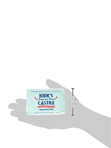 image for Kirk's Original Coco Castile Soap Fragrance Free 4 oz, Pack 18