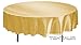 Tektrum 90 INCH Round Silky Satin Tablecloth - Premium Fabric (Gold)
