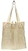 Earthwise Cotton Canvas Reusable Shopping Grocery Bag Tote Biodegradable (4 Pack) (Natural)