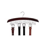 Richards Homewares Closet Accessories 12 Belt Hardwood Hanger Walnut (2-Pack)