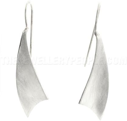 Abstract Dagger Silver Earrings