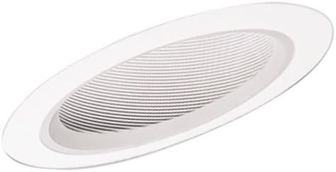 HALO Recessed 456W-6PK Trim Baffle Trim for Slope Ceiling White Trim with White Baffle, 6"