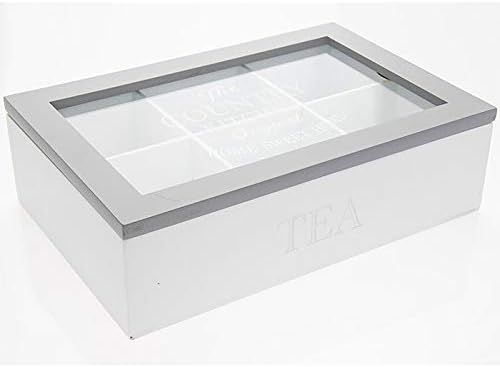 Home Sweet Home - Caja de madera para té con tapa de cristal: Amazon.es: Hogar