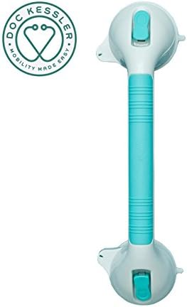 Doc Kessler Easy Reach Grab Bar: Powerful Suction Shower Handle &amp; Bathroom Balance Bar - Safety Hand Rail Support for Elderly, Seniors, Handicap, Assist Bath Handle, Non Skid (16 in.)