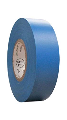 TradeGear SINGLE ROLL BLUE MATTE Electrical Tape, Colored Durable Adhesive, Waterproof PVC, Rubber Resin, UL Listed, 60' x Â¾"x 0.07", Suitable for Use At No More Than 600V and 80Â°C