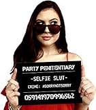 Shamelessly Hilarious Party Mugshot Signs – Funny Photo Booth Props for Girls Night Out, Bachelorette Party, Birthday Party – 20 Count