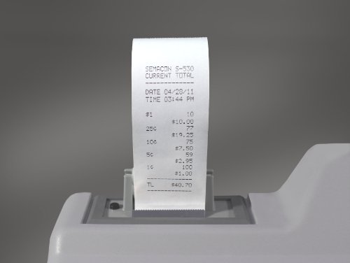 Semacon S-530P Model S-530 Heavy Duty Coin Sorter/Value Counter with Built-in Thermal Printer, Bagging and Packaging/Wrapping functions; Sorts mixed US penny, nickel, dime, quarter and dollar coins - Thumbnail 2