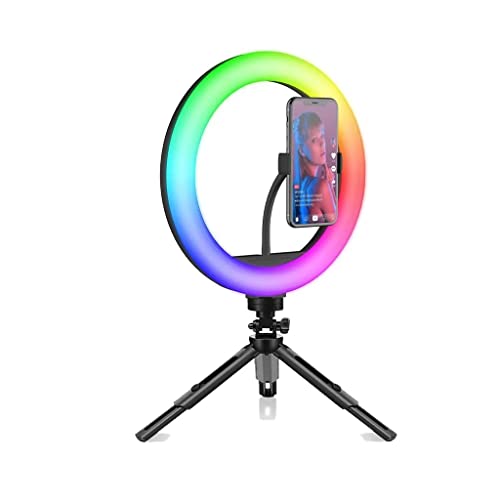 GXLMHL 26CM RGB Color Soft Light Remote Circle Lamp with Tripod