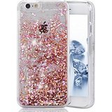 Urberry Iphone 7 Case,Running Glitter Cover, Sparkle Love Heart, Creative Design Flowing Liquid Floating Luxury Bling Glitter Sparkle Hard Case for 4.7 inch iPhone 7 with a Screen Protector