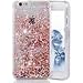 Urberry Iphone 7 Case,Running Glitter Cover, Sparkle Love Heart, Creative Design Flowing Liquid Floating Luxury Bling Glitter Sparkle Hard Case for 4.7 inch iPhone 7 with a Screen Protector