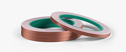 Selizo 6 Pack Copper Foil Tape with Conductive Adhesive for EMI Shielding, Slug Repellent, Paper Circuits, Electrical Repairs, Grounding