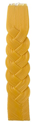 Ner Mitzvah Jumbo Beeswax Havdalah Candle - 2 Feet Tall- Hand Dipped Braided Bees Wax Havdallah Candle - Flat Braided - Shabbat Judaica Gift - Thumbnail 5
