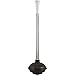 Kleen Freak 3010000 Antibacterial Germ Guard Toilet Plunger with Aluminum Handle and Maximum Plunging Power, Black/Polished