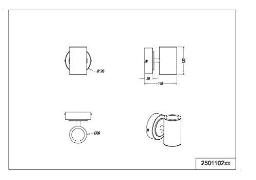 Trio Leuchten WiZ LED wandspot Sancho 250110232, 2x3 Watt RGBW LED met 16 miljoen kleuren + 64.000 wittinten + 18… - Afbeelding 7