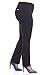 Rekucci Curvy Woman Ease into Comfort Plus Size Straight Pant w/Tummy Control