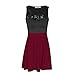 SUNNOW Womens Summer Sleeveless Lace Top Short Skater Pleated Dress Party Mini Dress