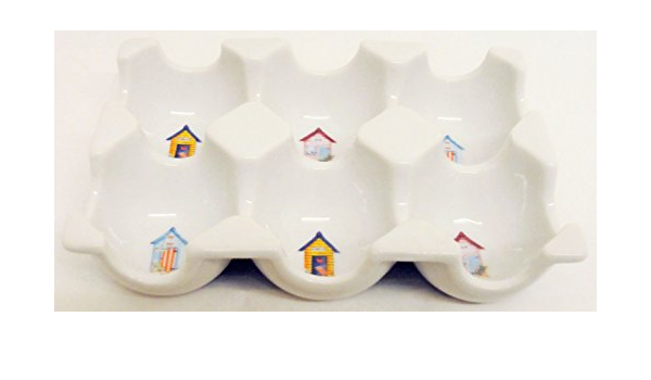 Bandeja para 6 huevos, accesorio de porcelana, almacenamiento ...