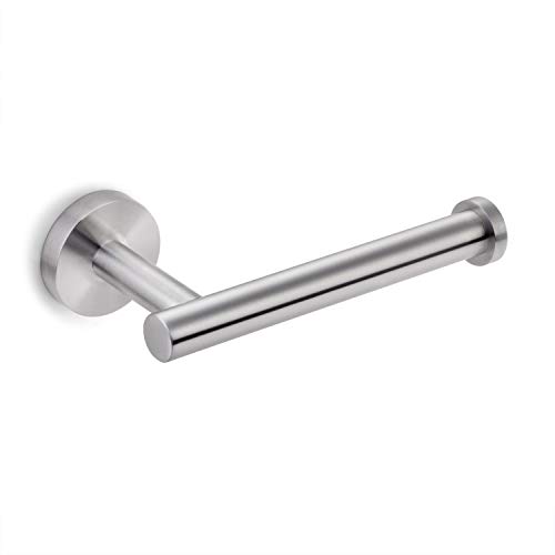 Nolimas Brushed Nickel Toilet Paper Holder SUS304 Stainless Steel Half Open Round Wall Mounted Rustfree Bathroom Hotel 5 inch TP Holder Kitchen Washroom Tissue Roll Dispenser