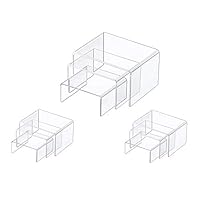 FlanicaUSA 9 Pieces Set - Clear Acrylic Display Riser Set, Acrylic Display Stand ...