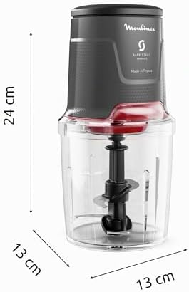Easy Press, Tritatutto Elettrico con Potente Motore da 600W, 4 Lame Affilate in Acciaio Inox, Capacità di 500ml, Colore Hippo Iron, AT740H