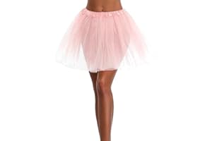 SKYASIA Adult Tutu Skirt 3-Layers, Professional Dance Skirt for Performances, Recitals, Stage Shows Light Pink