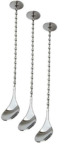 Evokk 3 Pcs Twisted Cocktail Bar Spoons Stainless Steel With Masher,Size 11 Inch