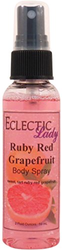 Eclectic LadyRuby Red Grapefruit Body Spray, 2 ounces, Body Mist for Women with Clean, Light & Gentle Fragrance, Cologne with Soft, Subtle Aroma For Daily Use