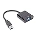 USB3.0 to VGA Adapter - Super Speed USB3.0 VGA Convenient USB3.0 Adapter Stability Multi-Display Video Converter for PC Laptop Windows 10 8.1 8 7 XP Black, Libangtai