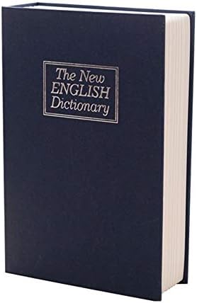 Home Book Safe with Combination Lock Home Dictionary Diversion Metal Safe Lock Box Creative Gift Blue
