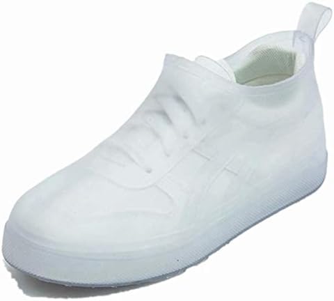 WRMFW Waterproof Rain Boot Shoe Cover The Reusable Slip-Resistant Overshoes with Excellent Elasticity and Foldable[white-4546]