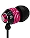 Bastex Universal Earphone/Ear Buds 3.5mm Stereo Headphones in-Ear Tangle Free Cable Built-in Microphone Earbuds iPhone iPod iPad Samsung Android Mp3 Mp4 More-Hot Pink/Blackthumb 1