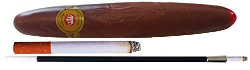 Jumbo Fake Cigar Fancy Dress Prop - Fake Cigar Prop For Costume Accessory Mexican Cigar, Gangster Cigar - Pack Of 1