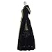 CosplayDiy Women's Medieval Renaissance Retro Gown Cosplay Costume Dress Black L