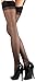 Trasparenze Sara All Sheer Stockings with Signature Logo - Made in Italy (Black, Medium)