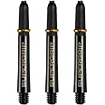 Art Attack Harrows Supergrip Tweenie Dart Shafts, Polycarbonate Stems, Machined Rings, Black & Gold (3 Sets)