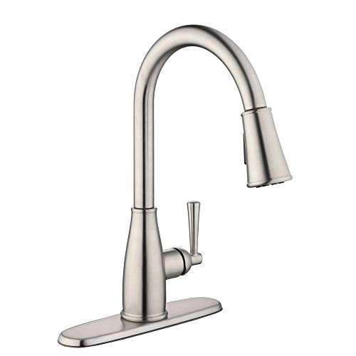 Fairhurst Single-Handle Pull-Down Sprayer Kitchen Faucet with TurboSpray and FastMount in Stainless Steel