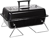 George Foreman Portable Charcoal BBQ, Lightweight, Foldable Legs, Black view 10